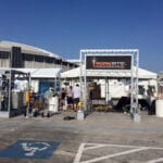 WorkSite Lighting show booth at an outdoor convention